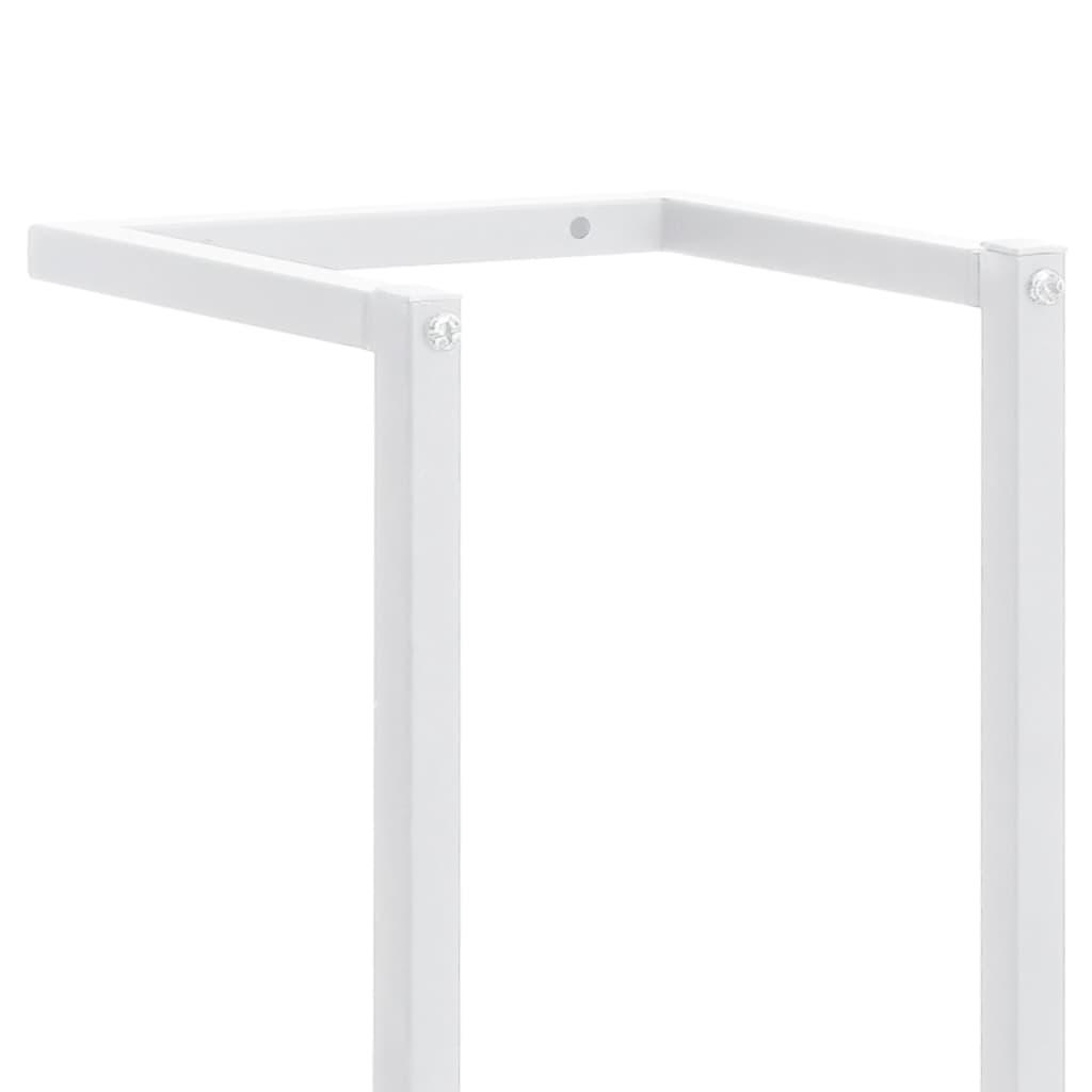 Towel Rack White 9.8"x7.9"x37.4" Steel at Set Shop and Smile
