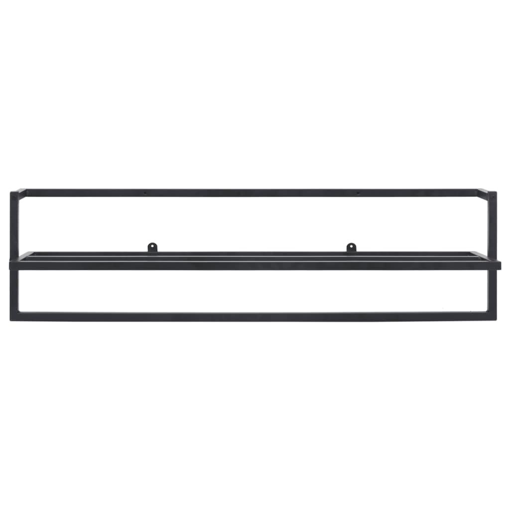 Towel Rack Black 37.4"x9.8"x8.7" Iron at Set Shop and Smile