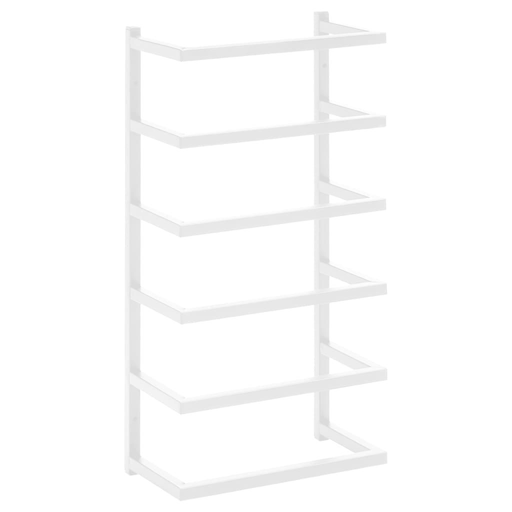 Towel Rack White 9.4"x4.7"x18.9" Steel at Set Shop and Smile