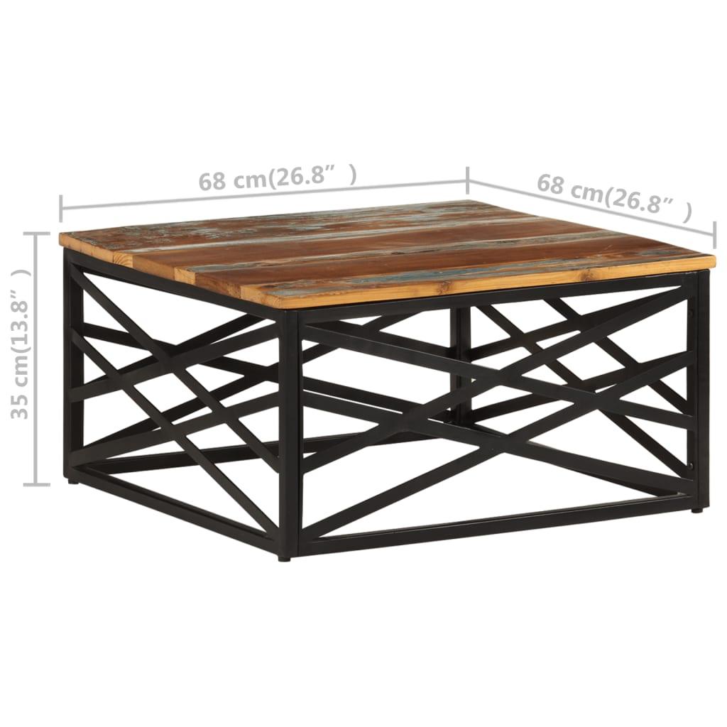 Coffee Table 26.8"x26.8"x13.8" Solid Reclaimed Wood at Set Shop and Smile