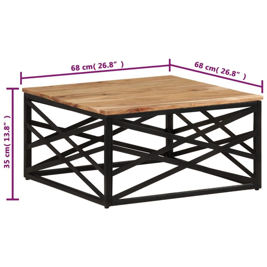 Coffee Table 26.8"x26.8"x13.8" Solid Acacia Wood at Set Shop and Smile