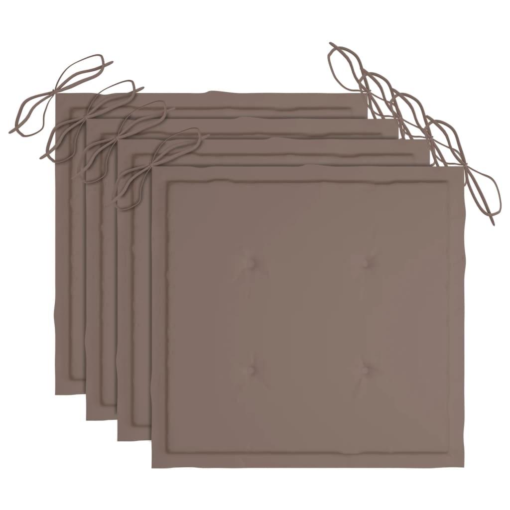 Patio Dining Chairs 4 pcs with Cushions Solid Acacia Wood at Set Shop and Smile