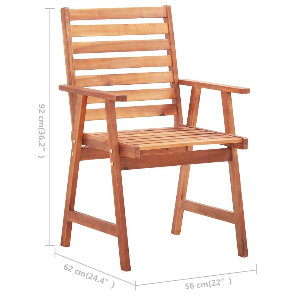 Patio Dining Chairs 6 pcs with Cushions Solid Acacia Wood at Set Shop and Smile