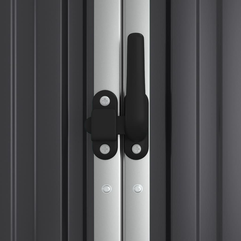 Garden Tool Shed Anthracite 63.4"x35"x63.4" Galvanized Steel at Set Shop and Smile