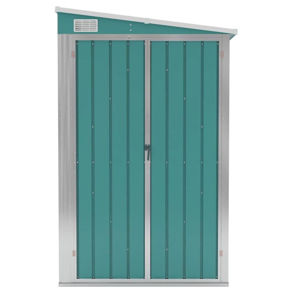 Wall-mounted Garden Shed Green 46.5"x39.4"x70.1" Galvanized Steel at Set Shop and Smile