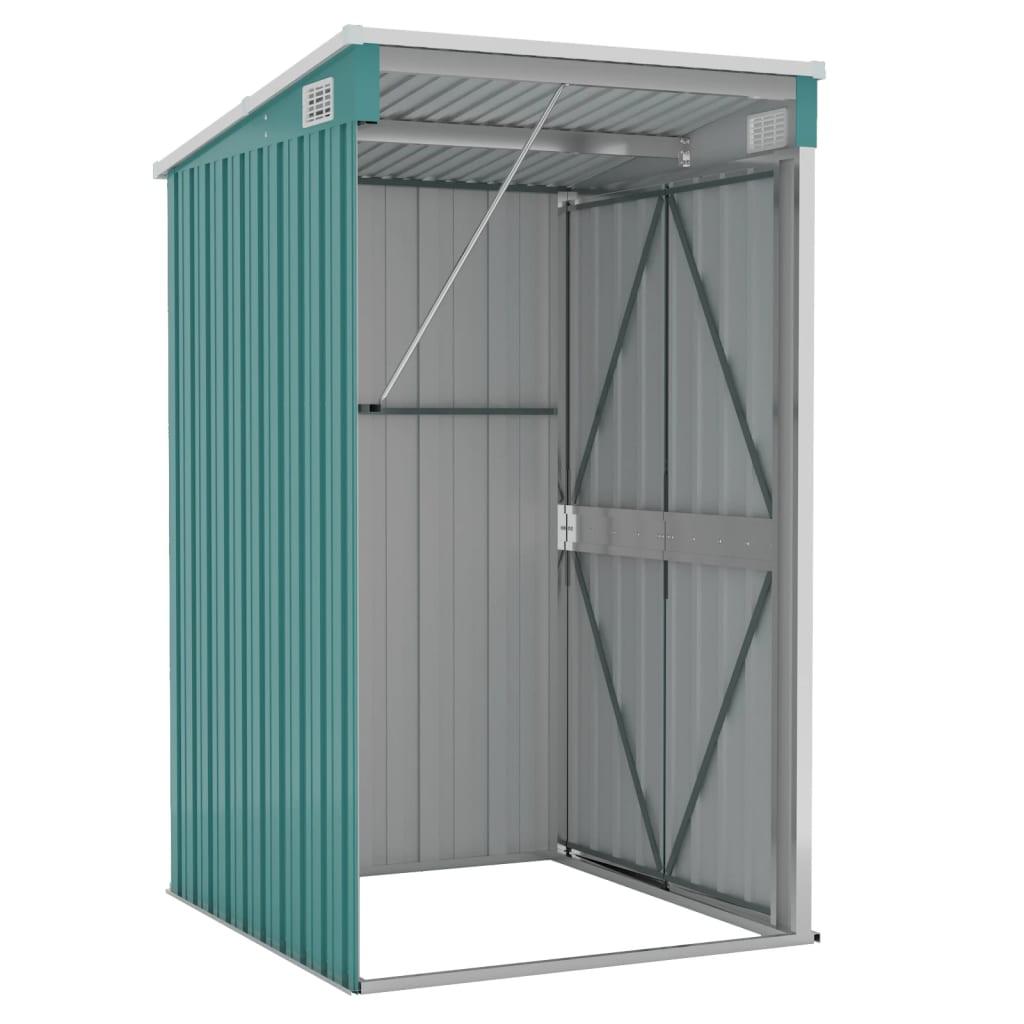 Wall-mounted Garden Shed Green 46.5"x39.4"x70.1" Galvanized Steel at Set Shop and Smile