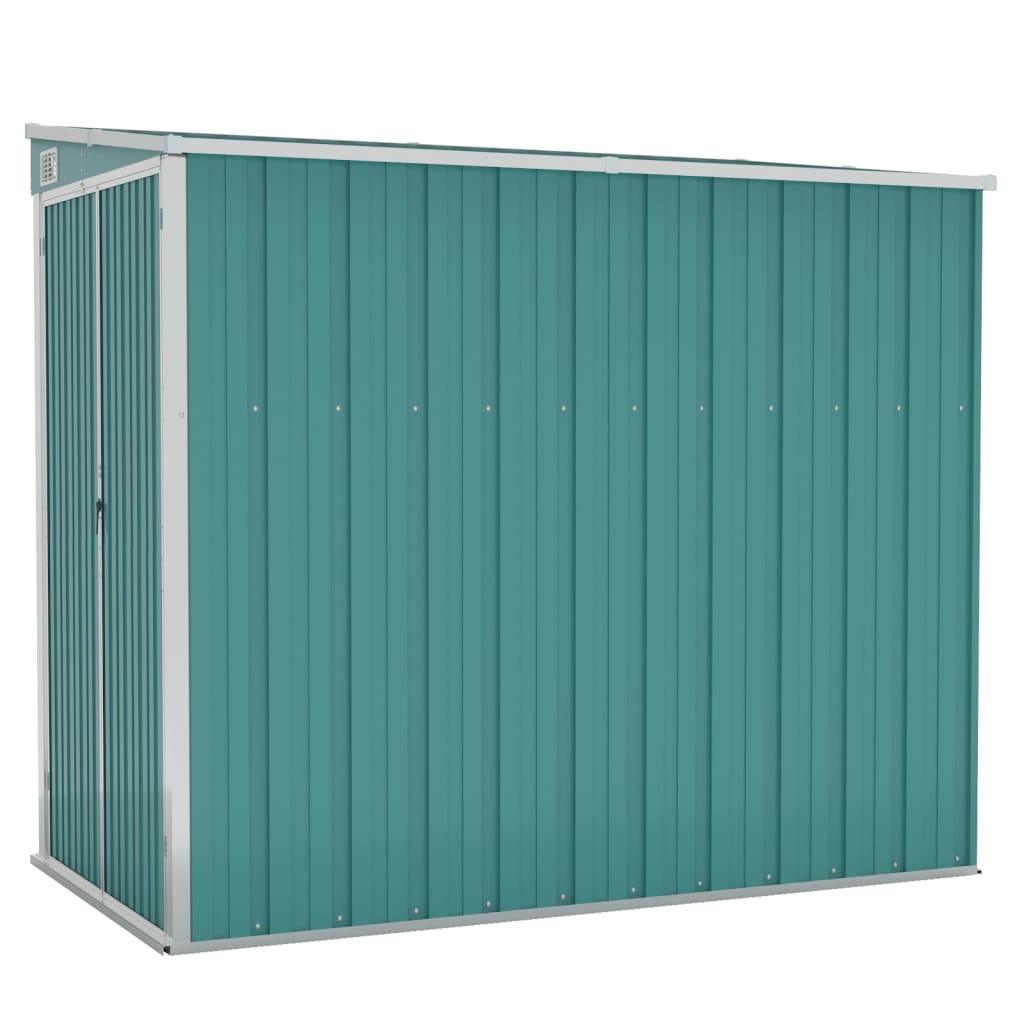 Wall-mounted Garden Shed Green 46.5"x76.4"x70.1" Galvanized Steel at Set Shop and Smile