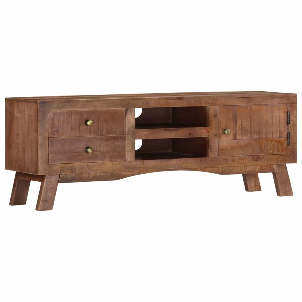 TV Cabinet 43.3"x11.8"x15.7" Rough Mango Wood at Set Shop and Smile