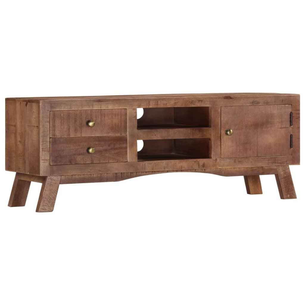 TV Cabinet 43.3"x11.8"x15.7" Rough Mango Wood at Set Shop and Smile