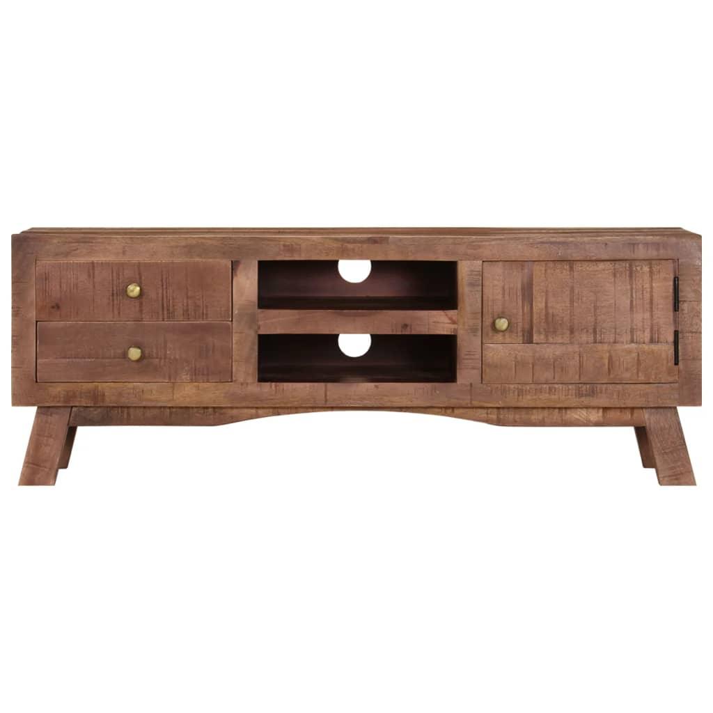 TV Cabinet 43.3"x11.8"x15.7" Rough Mango Wood at Set Shop and Smile