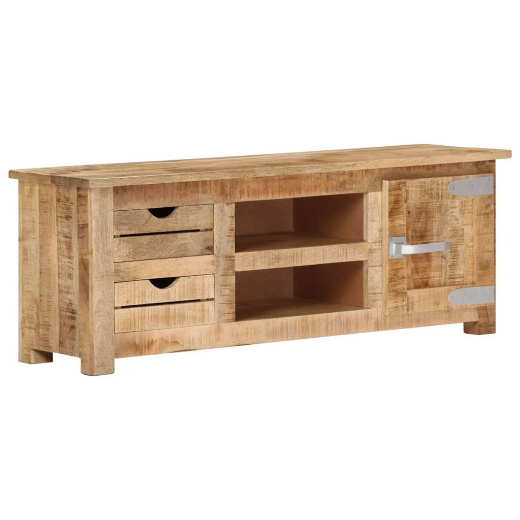 TV Cabinet 43.3"x11.8"x15.7" Rough Mango Wood at Set Shop and Smile
