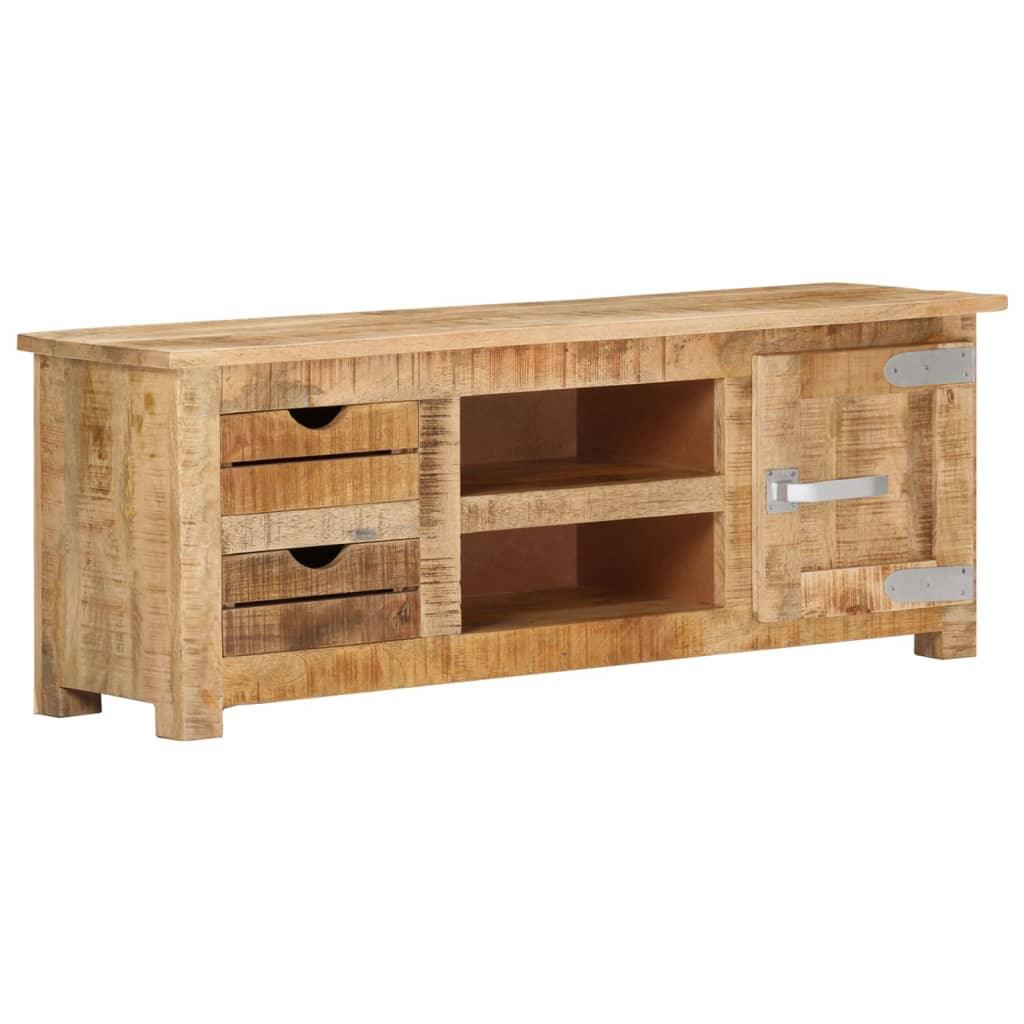 TV Cabinet 43.3"x11.8"x15.7" Rough Mango Wood at Set Shop and Smile