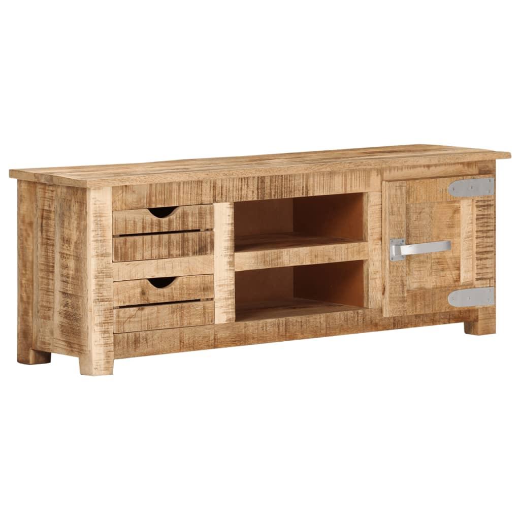 TV Cabinet 43.3"x11.8"x15.7" Rough Mango Wood at Set Shop and Smile