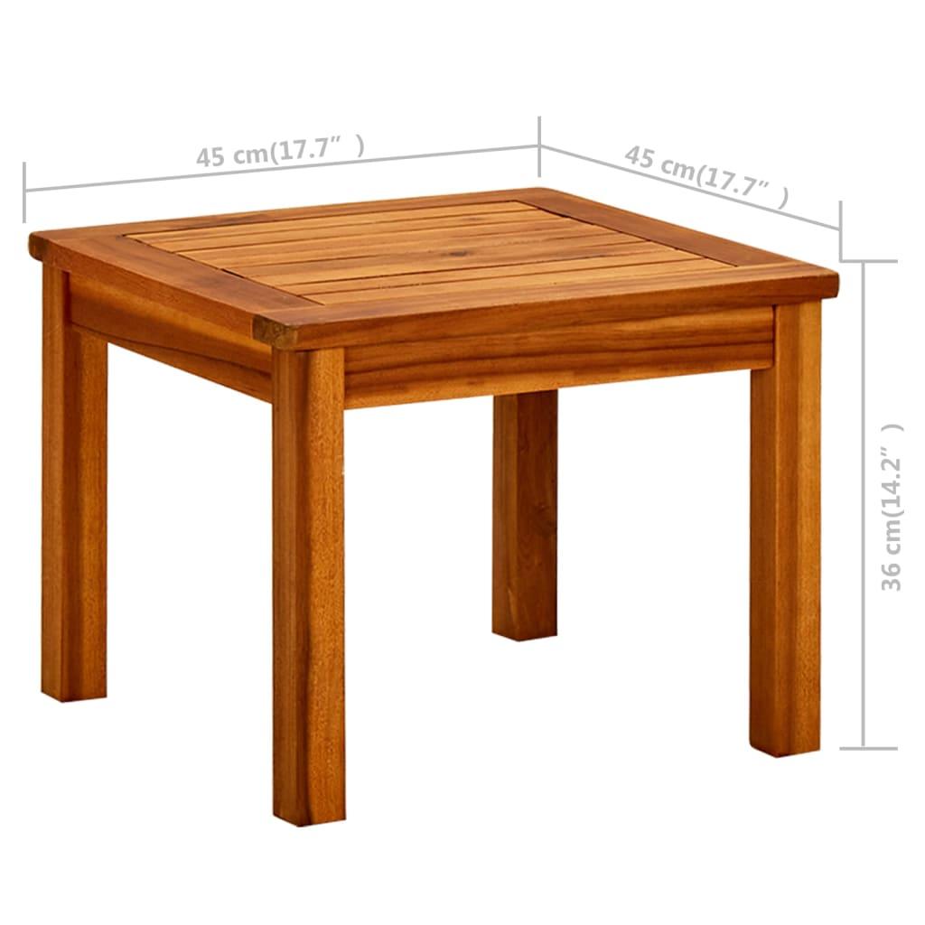 Patio Coffee Table 17.7"x17.7"x14.2" Solid Acacia Wood at Set Shop and Smile