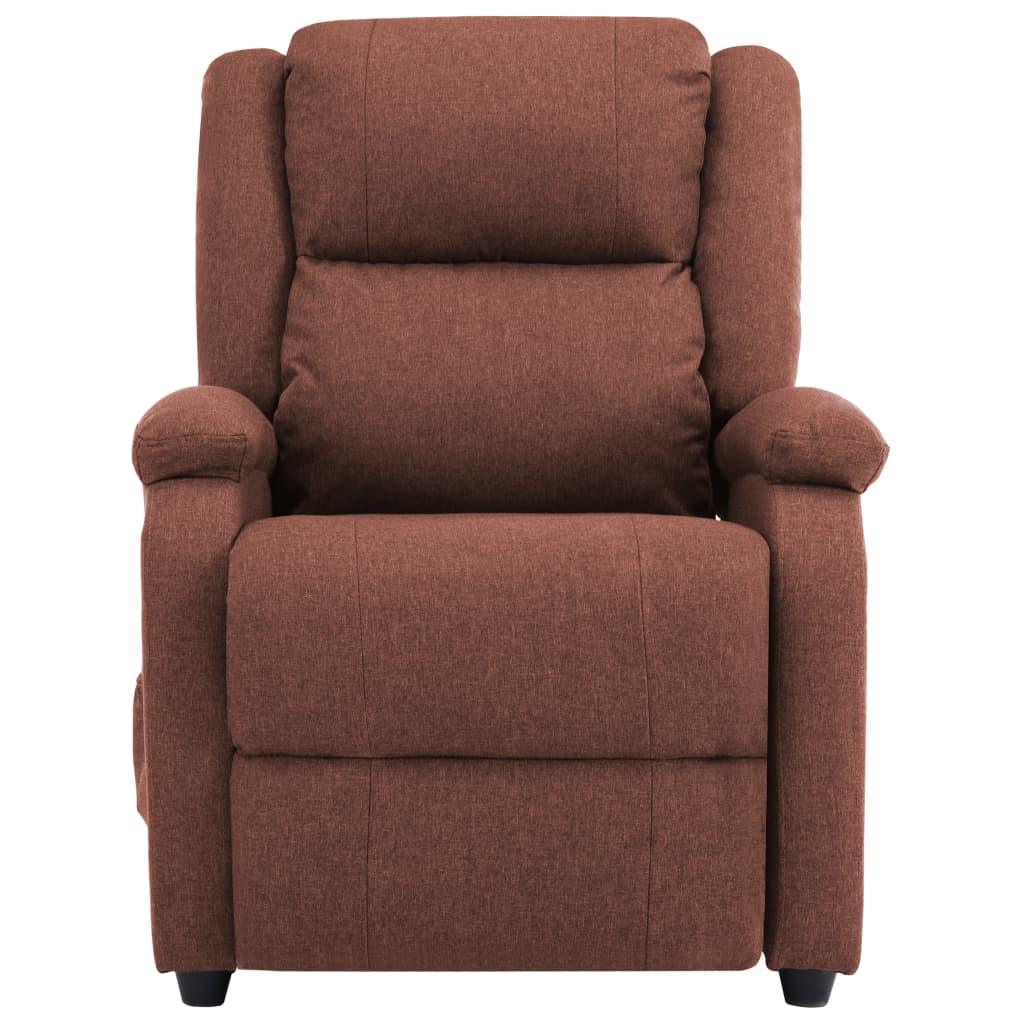Massage Recliner Brown Fabric at Set Shop and Smile