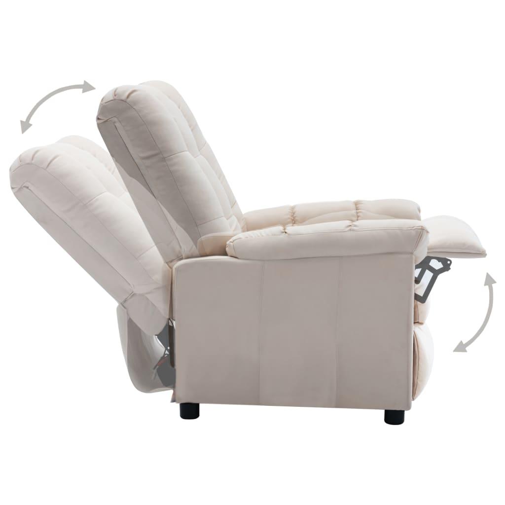 Recliner Cream Fabric at Set Shop and Smile