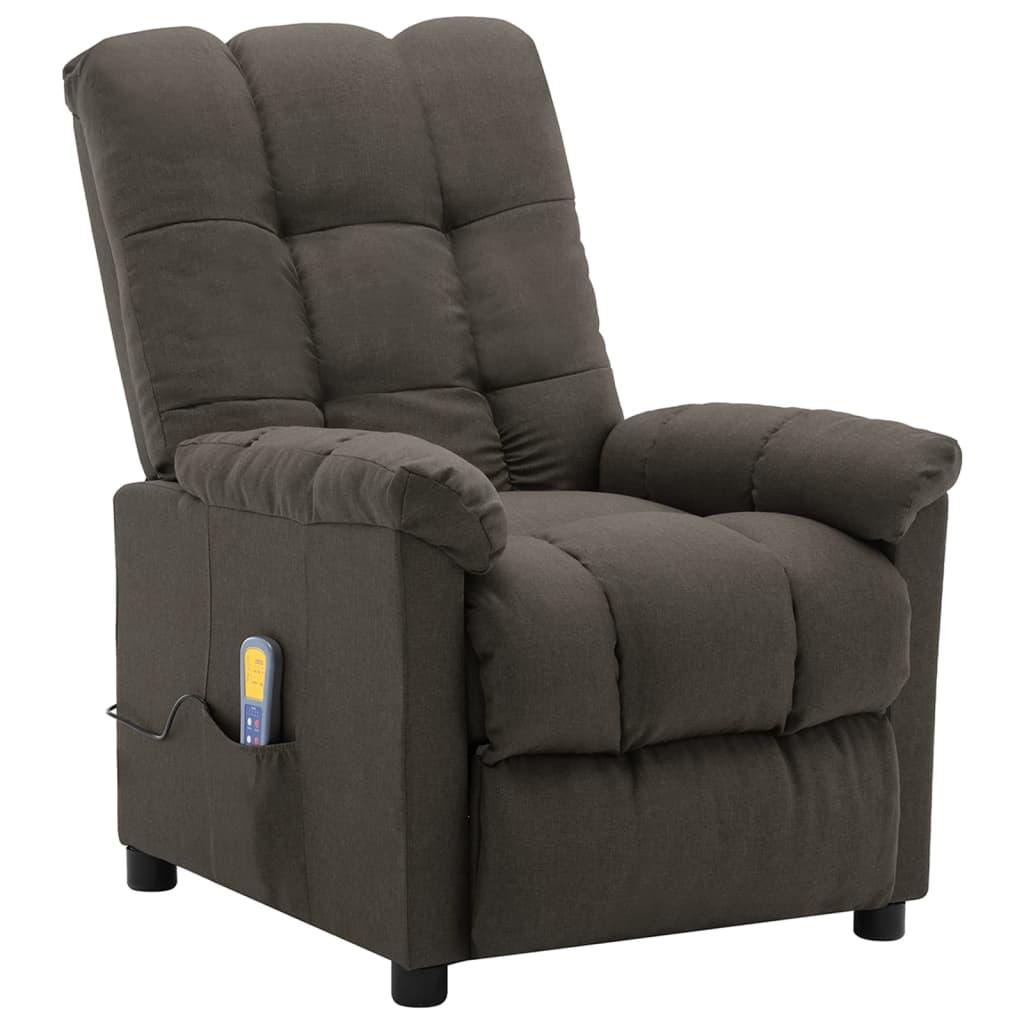 Massage Recliner Taupe Fabric at Set Shop and Smile