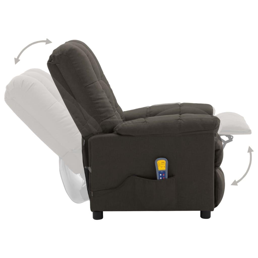 Massage Recliner Taupe Fabric at Set Shop and Smile