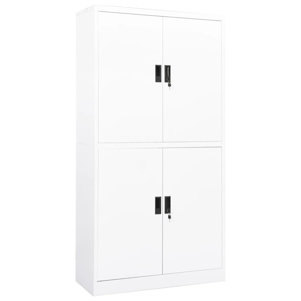 Office Cabinet White 35.4"x15.7"x70.9" Steel at Set Shop and Smile
