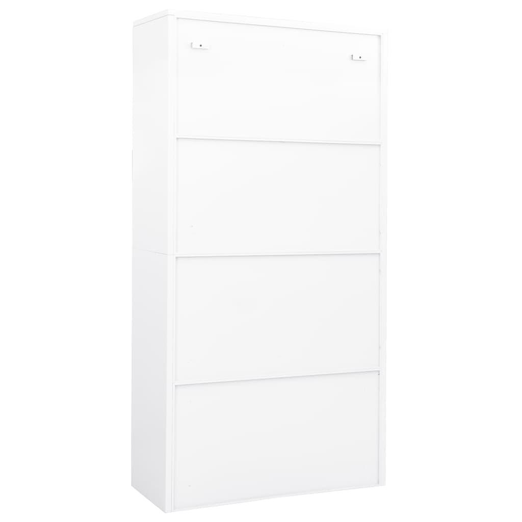 Office Cabinet White 35.4"x15.7"x70.9" Steel at Set Shop and Smile
