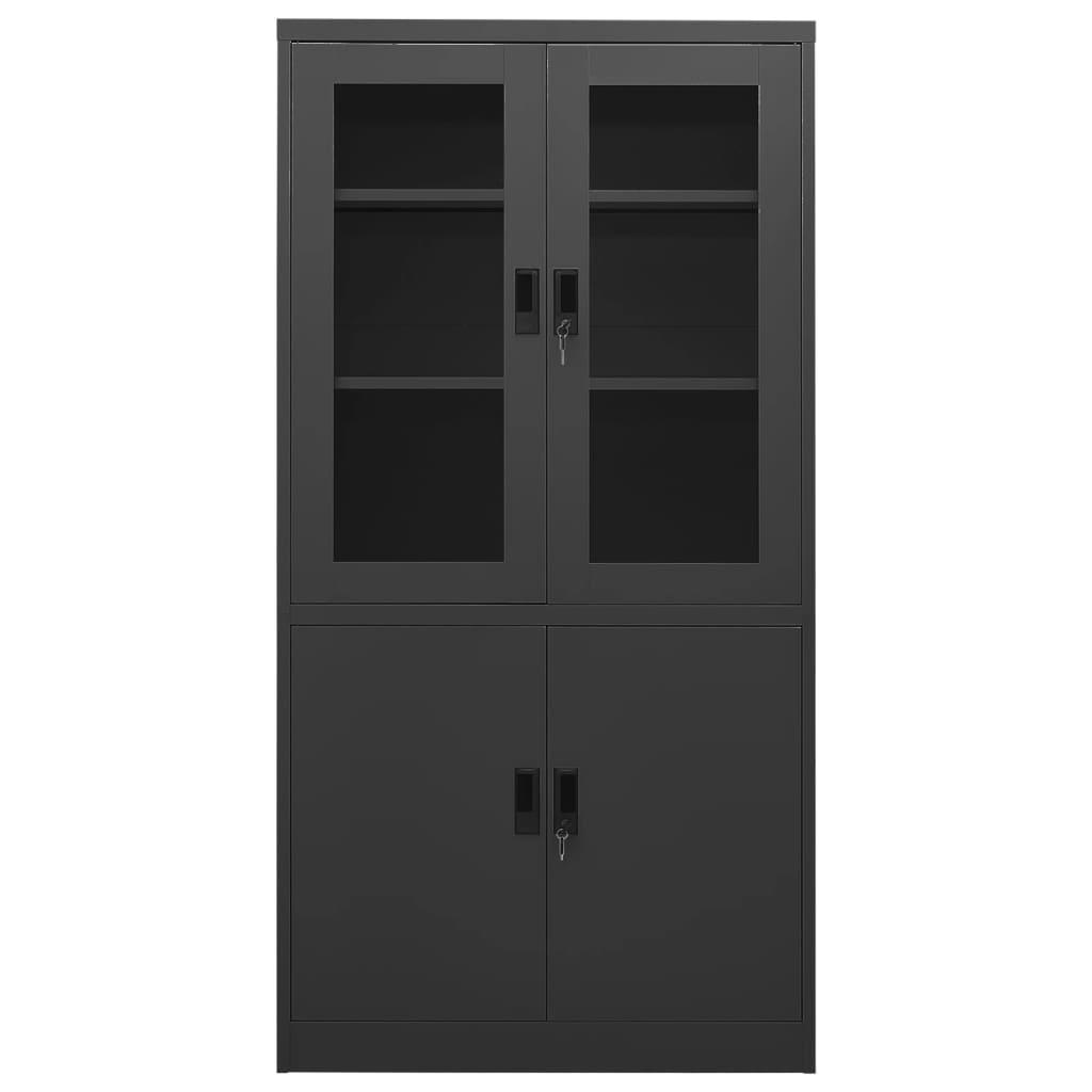Office Cabinet Anthracite 35.4"x15.7"x70.9" Steel at Set Shop and Smile