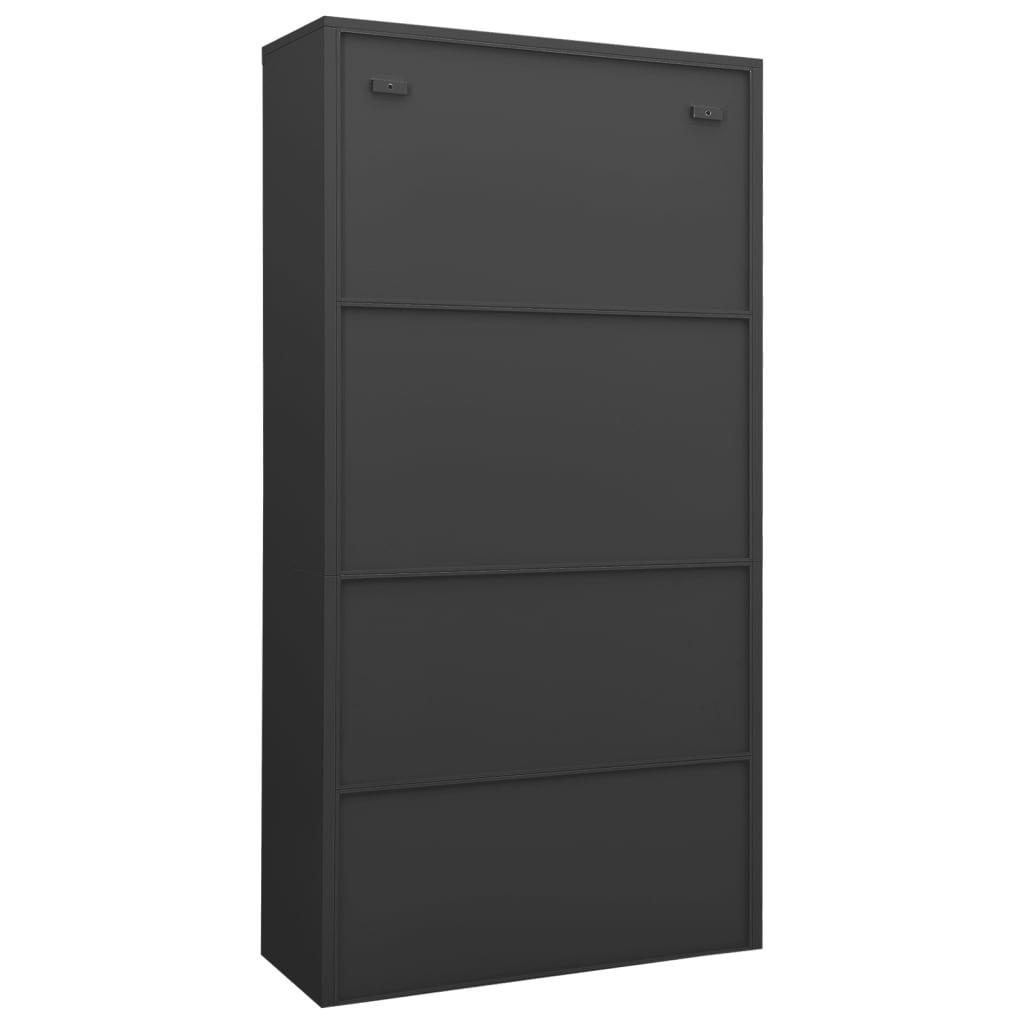 Office Cabinet Anthracite 35.4"x15.7"x70.9" Steel at Set Shop and Smile
