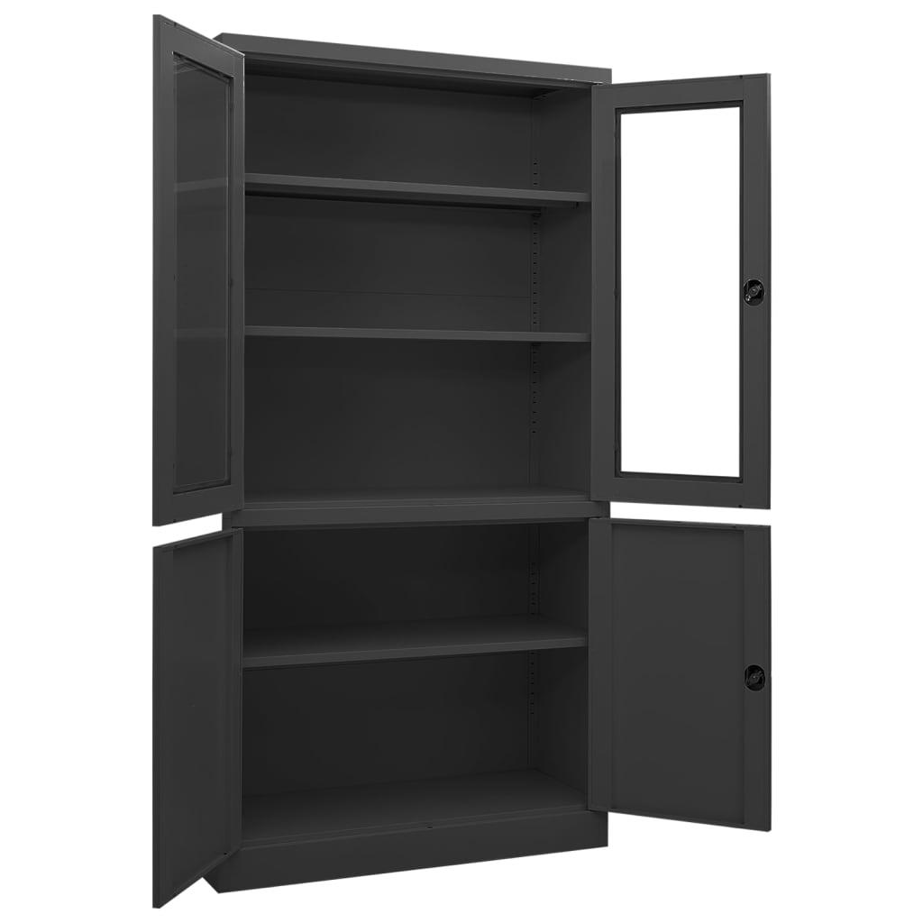 Office Cabinet Anthracite 35.4"x15.7"x70.9" Steel at Set Shop and Smile