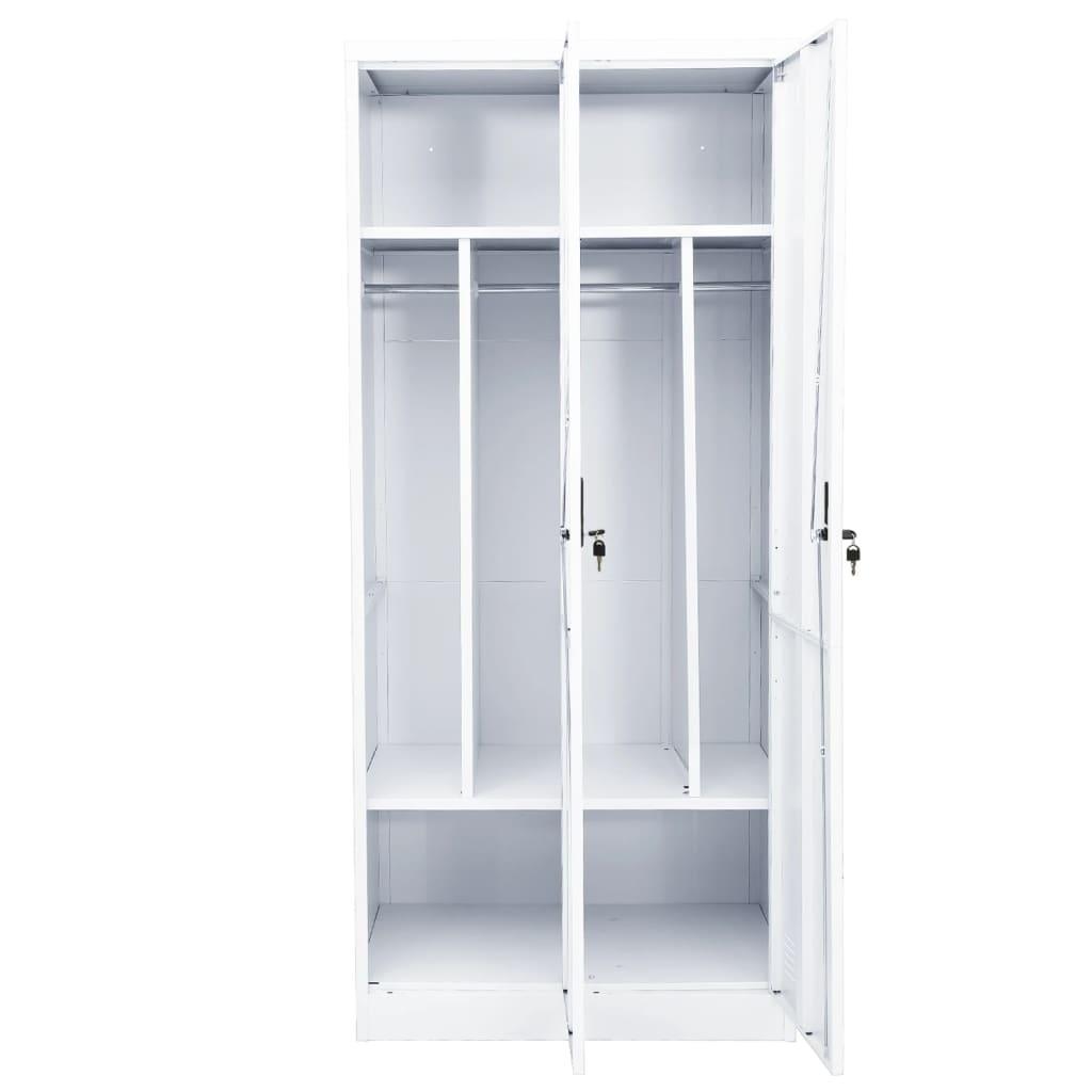 Wardrobe White 31.5"x19.7"x70.9" Steel at Set Shop and Smile