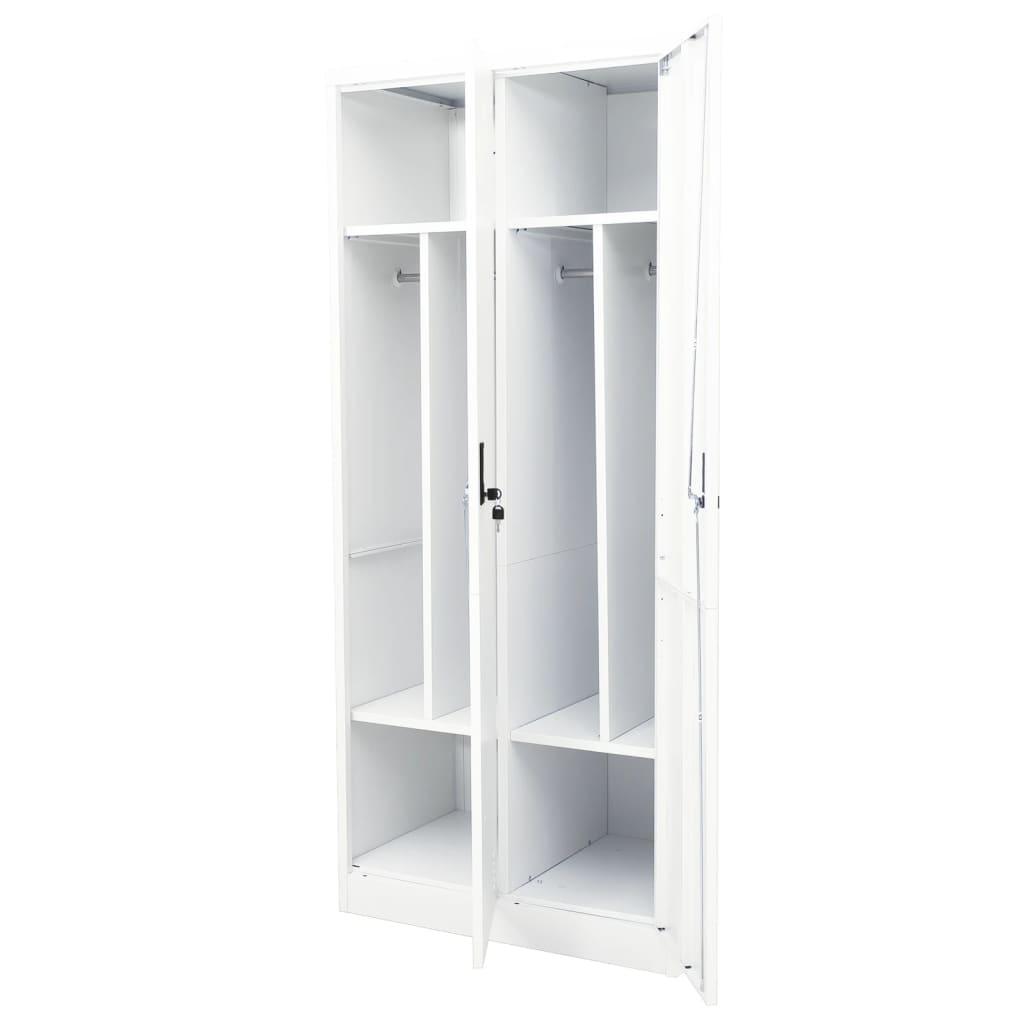 Wardrobe White 31.5"x19.7"x70.9" Steel at Set Shop and Smile