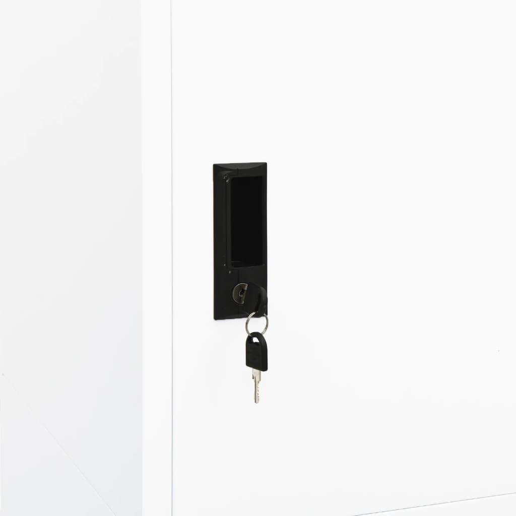 Wardrobe White 31.5"x19.7"x70.9" Steel at Set Shop and Smile