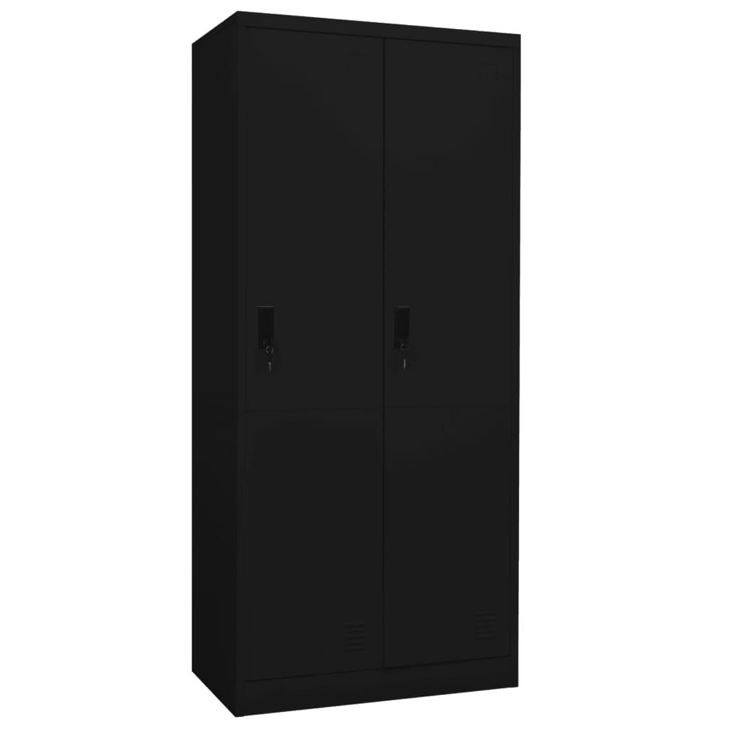 Wardrobe Black 31.5"x19.7"x70.9" Steel at Set Shop and Smile
