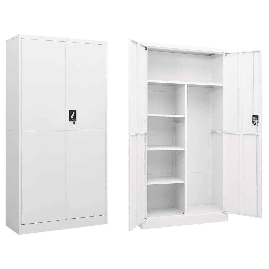 Locker Cabinet White 35.4"x15.7"x70.9" Steel at Set Shop and Smile