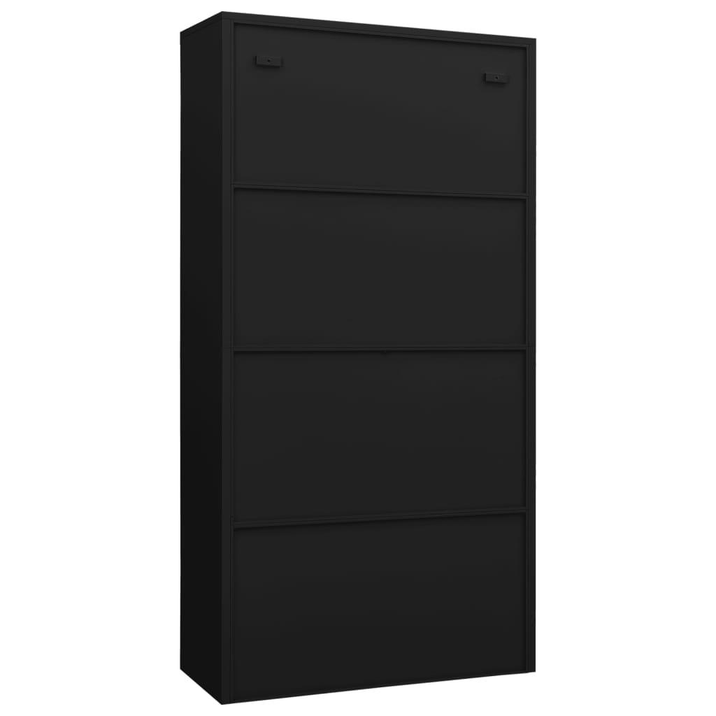 Locker Cabinet Black 35.4"x15.7"x70.9" Steel at Set Shop and Smile