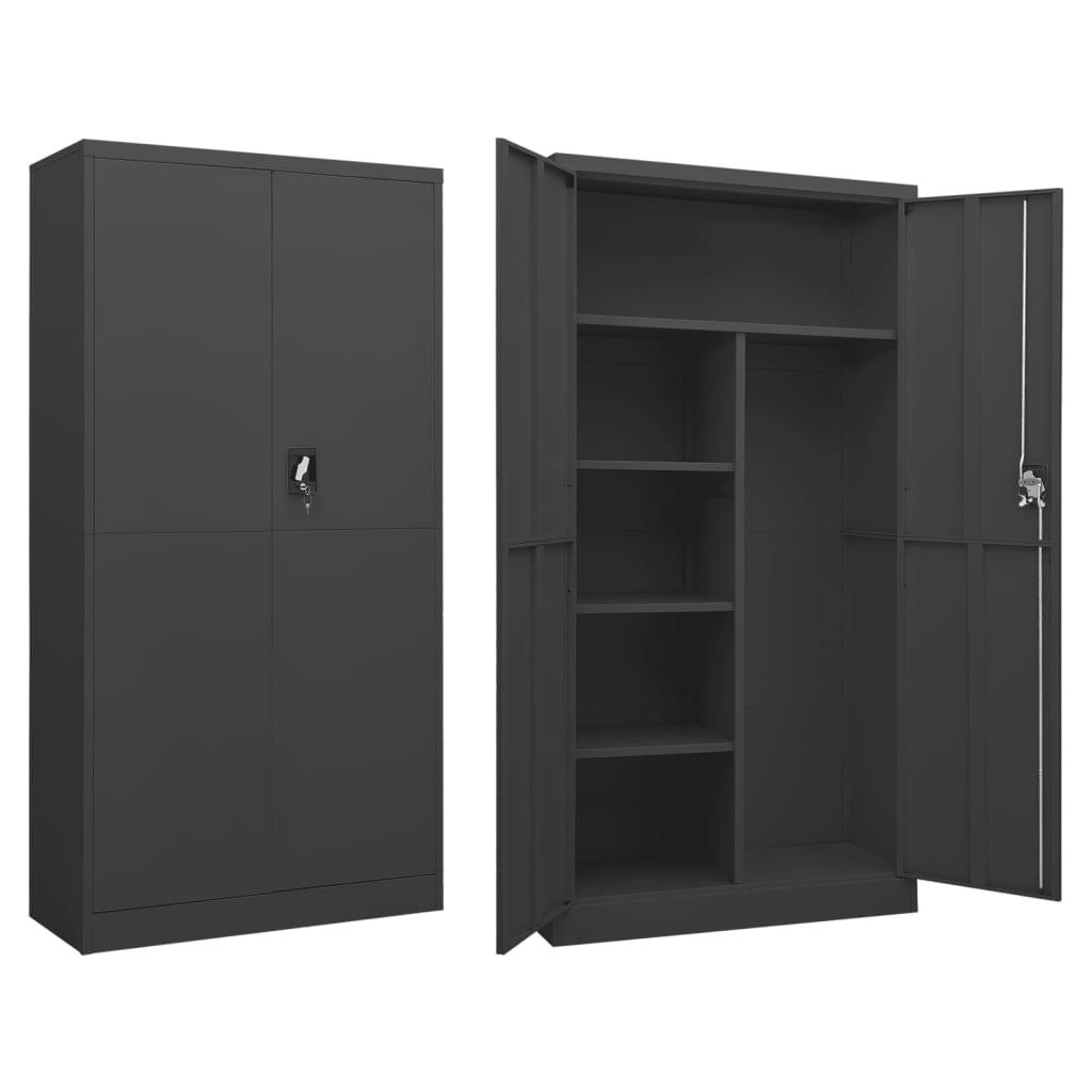 Locker Cabinet Anthracite 35.4"x15.7"x70.9" Steel at Set Shop and Smile