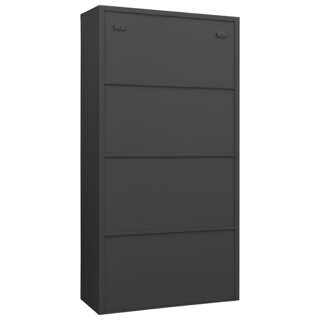 Locker Cabinet Anthracite 35.4"x15.7"x70.9" Steel at Set Shop and Smile