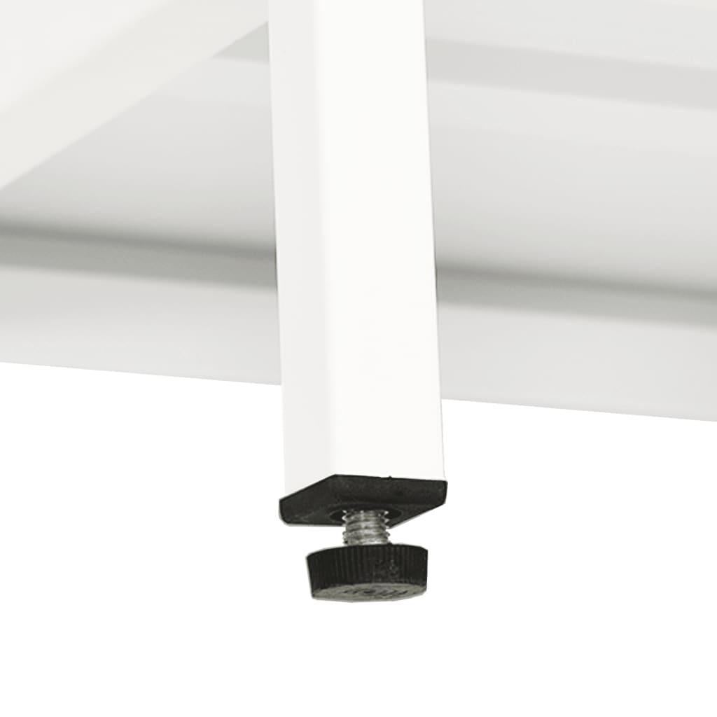 TV Cabinet White 41.3"x13.8"x20.5" Steel and Glass at Set Shop and Smile