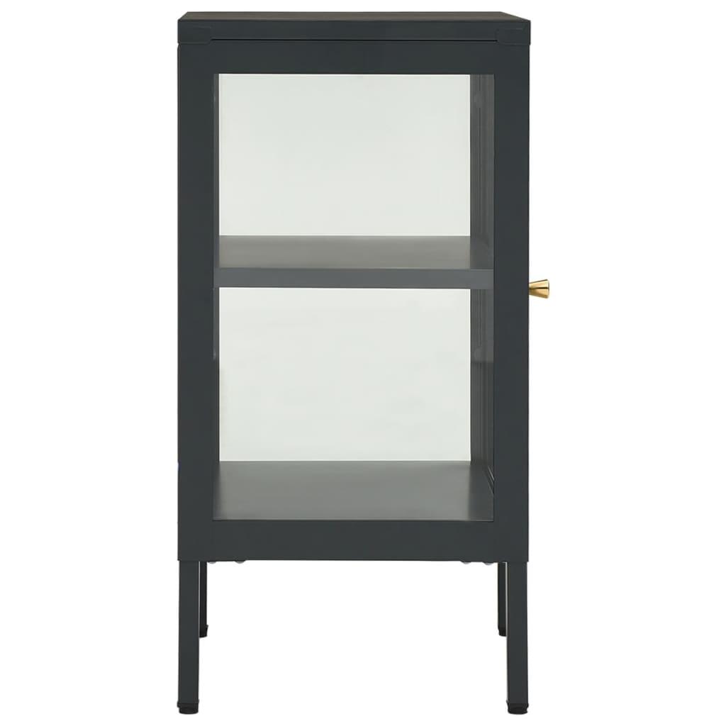 Sideboard Anthracite 15"x13.8"x27.6" Steel and Glass at Set Shop and Smile