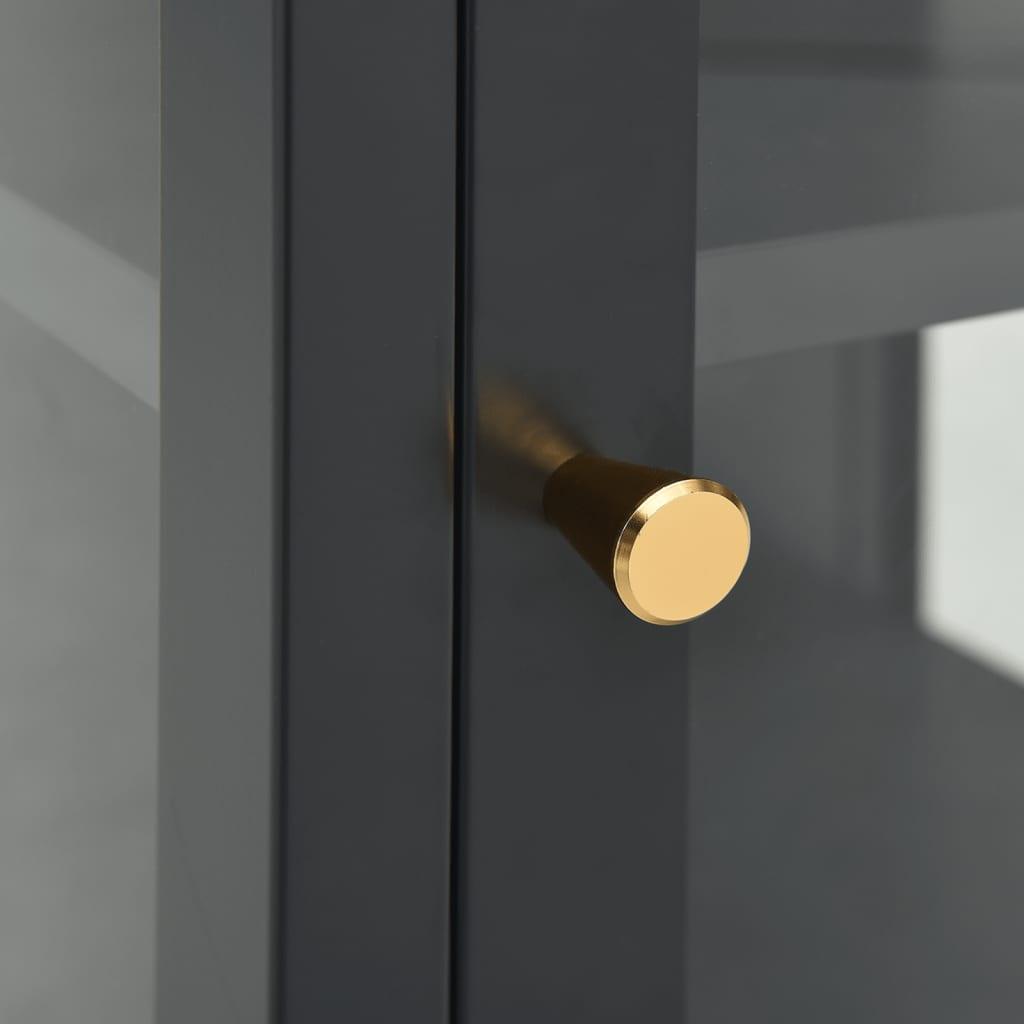 Sideboard Anthracite 15"x13.8"x27.6" Steel and Glass at Set Shop and Smile