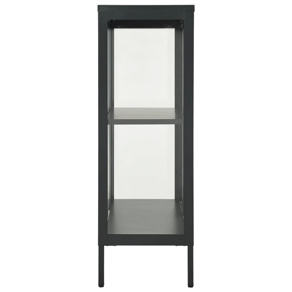 Sideboard Anthracite 29.5"x13.8"x41.3" Steel and Glass at Set Shop and Smile