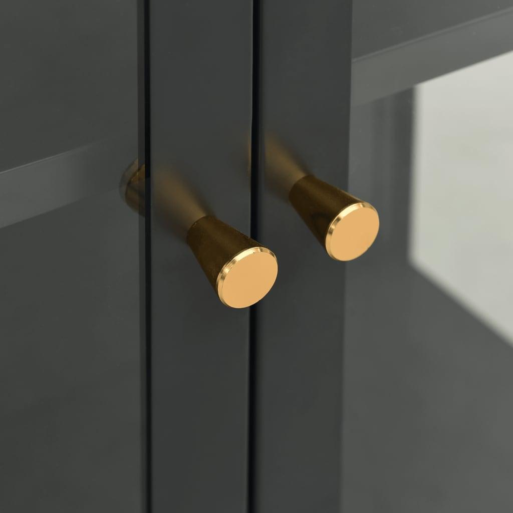 Sideboard Anthracite 29.5"x13.8"x41.3" Steel and Glass at Set Shop and Smile