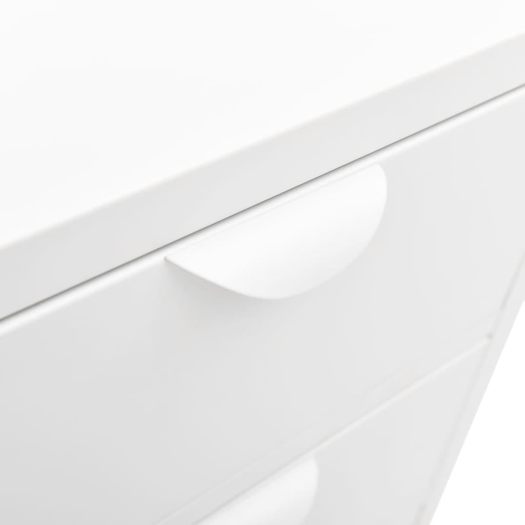 Sideboard White 29.5"x13.8"x27.6" Steel and Tempered Glass at Set Shop and Smile