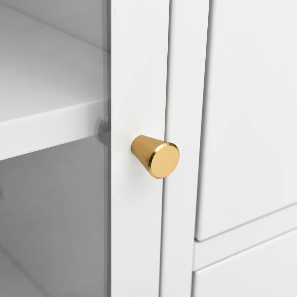 Sideboard White 29.5"x13.8"x27.6" Steel and Tempered Glass at Set Shop and Smile