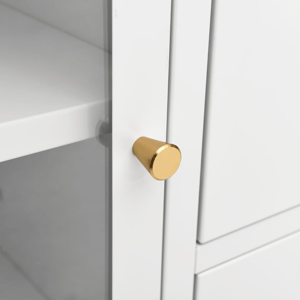 Sideboard White 41.3"x13.8"x27.6" Steel and Tempered Glass at Set Shop and Smile