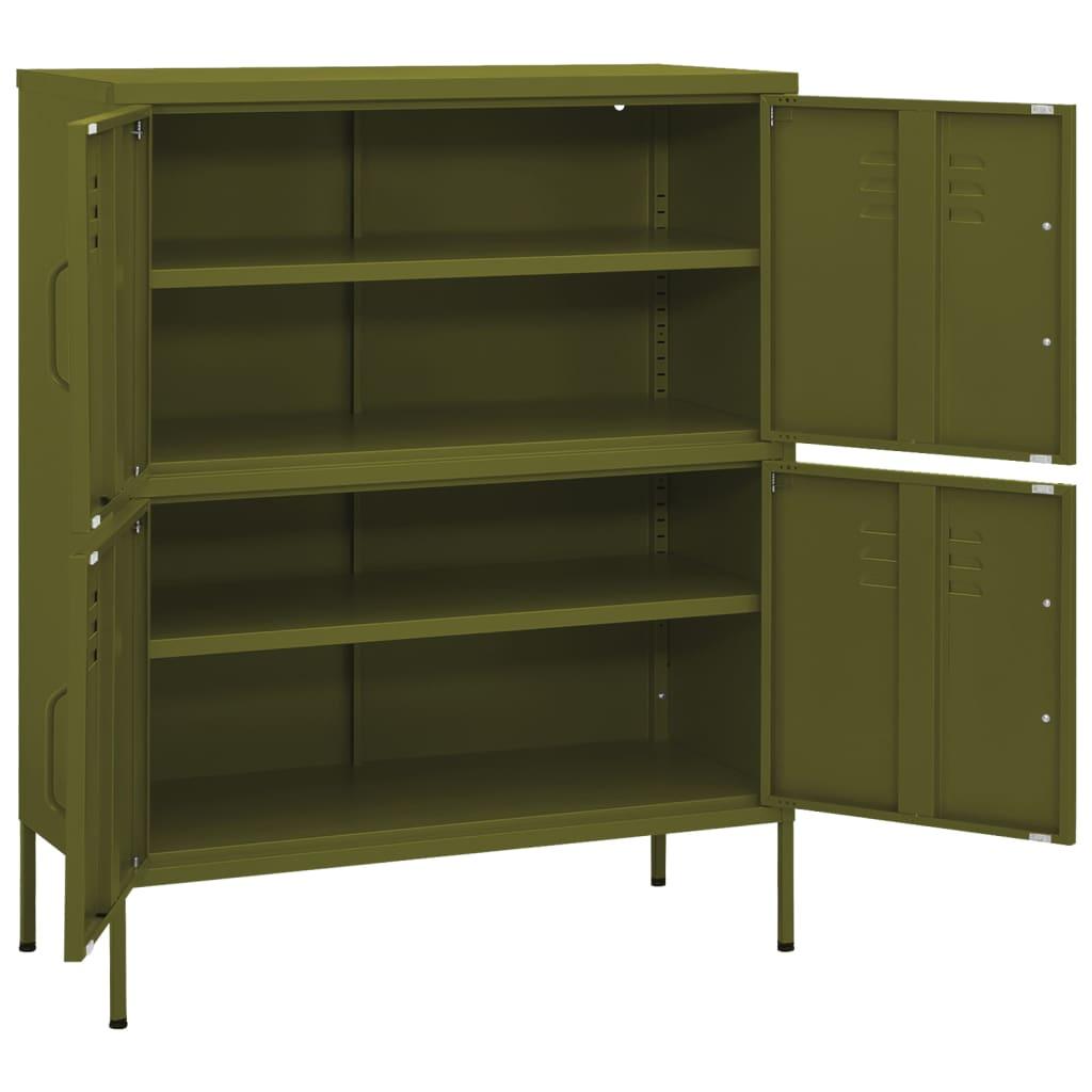 Storage Cabinet Olive Green 31.5"x13.8"x40" Steel at Set Shop and Smile