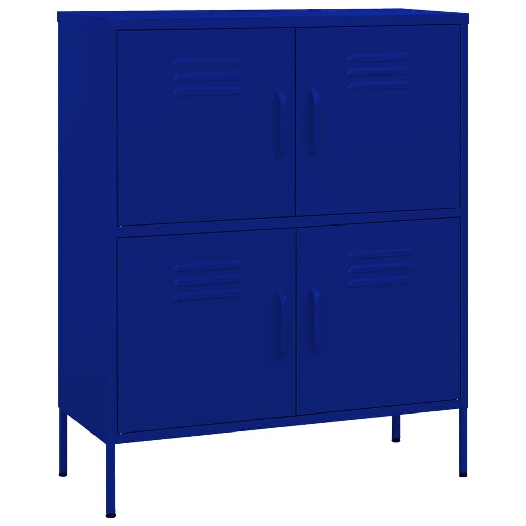 Storage Cabinet Navy Blue 31.5"x13.8"x40" Steel at Set Shop and Smile