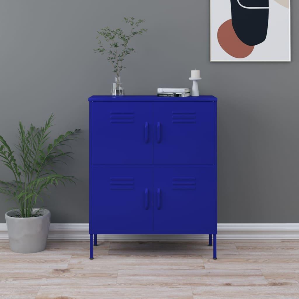 Storage Cabinet Navy Blue 31.5"x13.8"x40" Steel at Set Shop and Smile