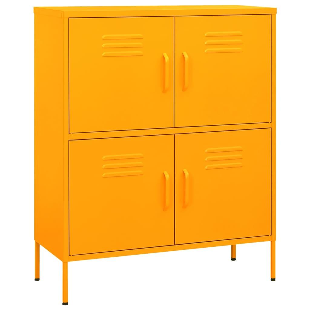 Storage Cabinet Mustard Yellow 31.5"x13.8"x40" Steel at Set Shop and Smile