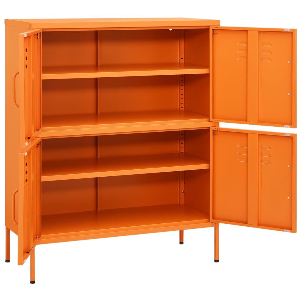 Storage Cabinet Orange 31.5"x13.8"x40" Steel at Set Shop and Smile