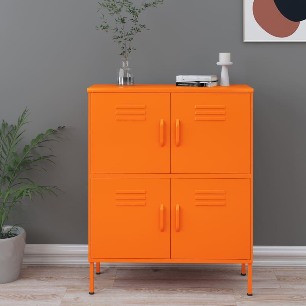 Storage Cabinet Orange 31.5"x13.8"x40" Steel at Set Shop and Smile