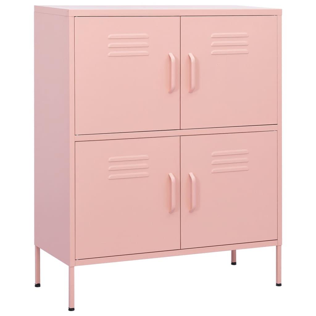 Storage Cabinet Pink 31.5"x13.8"x40" Steel at Set Shop and Smile
